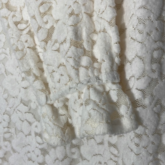 Wild Fable Ivory White Mini Dress Floral Lacy Overlay Long Sleeves Wedding Party - Picture 7 of 14